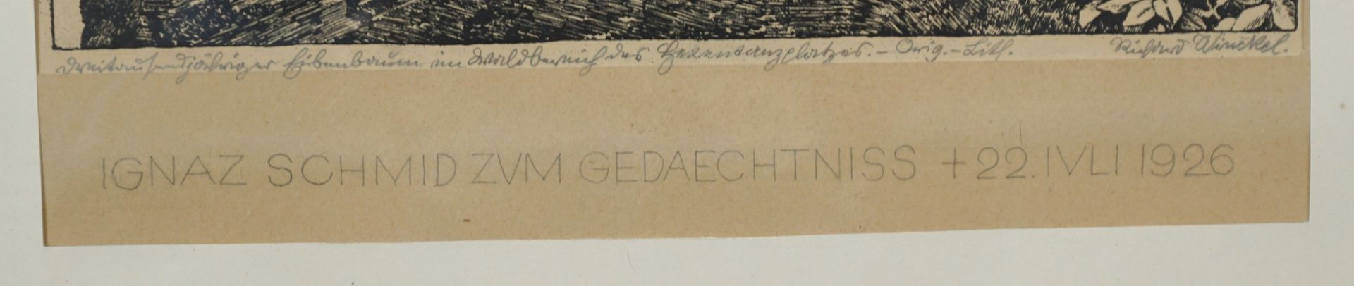 Richard Winckel (1870, Berleburg - 1941, Magdeburg), "Dreitausendjähriger Eibenbaum / Hexentanzplat - Image 2 of 2