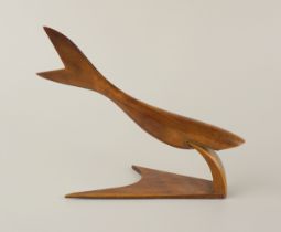 Kapselheber "Walfisch" mit Ständer, Teak, 1950/1960er Jahre