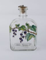 Likörflasche "Ribes Nigrum L.", Holmegaard, Dänemark, 1980er Jahre