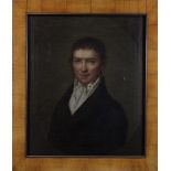 Unbekannter Künstler, Porträt eines Mannes, 19. Jh., Öl auf Leinwand, unsigniert, Maße: 68 × 57