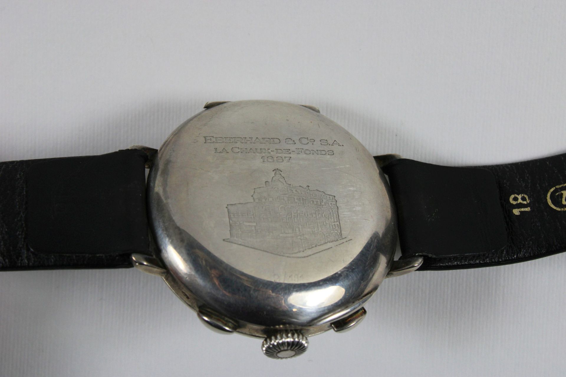 Eberhard-Chronograph Calibre 14, Eberhard Co., Schweiz, 925er Silber, Seriennummer: P/101, - Image 2 of 2