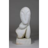 Wohl Constantin Brancusi (französisch/rumänisch, 1876 - 1957), Skulptur, Muse, Marmor, 1938, unten