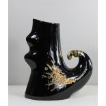 Vase, Rosenthal Studio Line, Porcelaine Noir, Designer: Johan van Loon, Bemalung: Helmut Drexler,