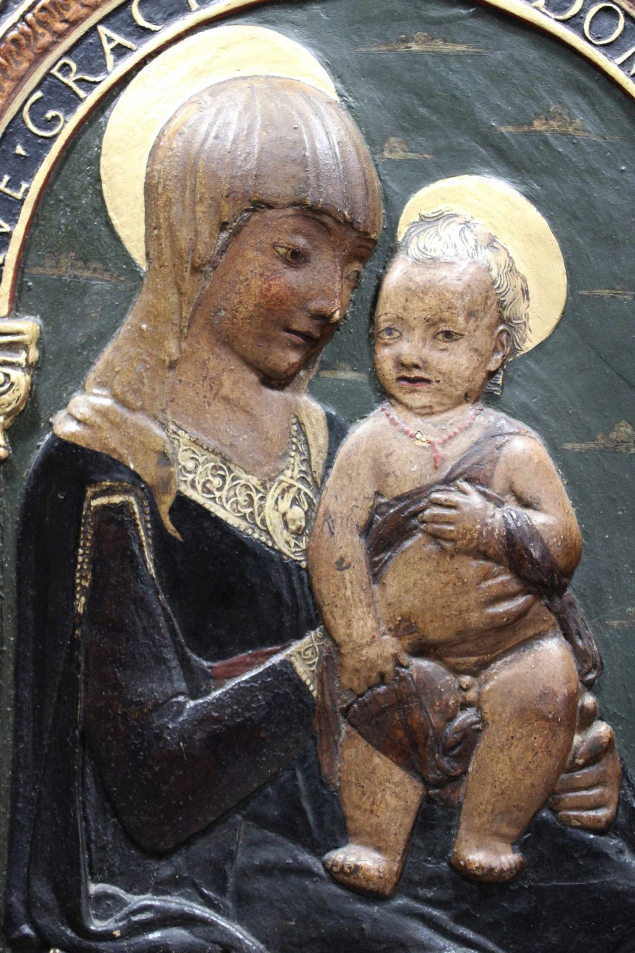 Madonna mit Kind, um 18./19. Jh., nach Antonio Rossellino (italienisch, 1427 - 1479), aus St. - Bild 2 aus 2