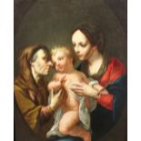 Heilige Familie, wohl Frankreich/ Italien, Ende 18. Jh., Öl auf Leinwand, unsigniert, Lichtmaß: 92 x