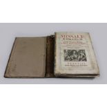 Missale Romanum, 1743, Ledereinband, Maße: 24 x 31 x 7 cm. Altersgemäß guter Zustand, beschädigt,