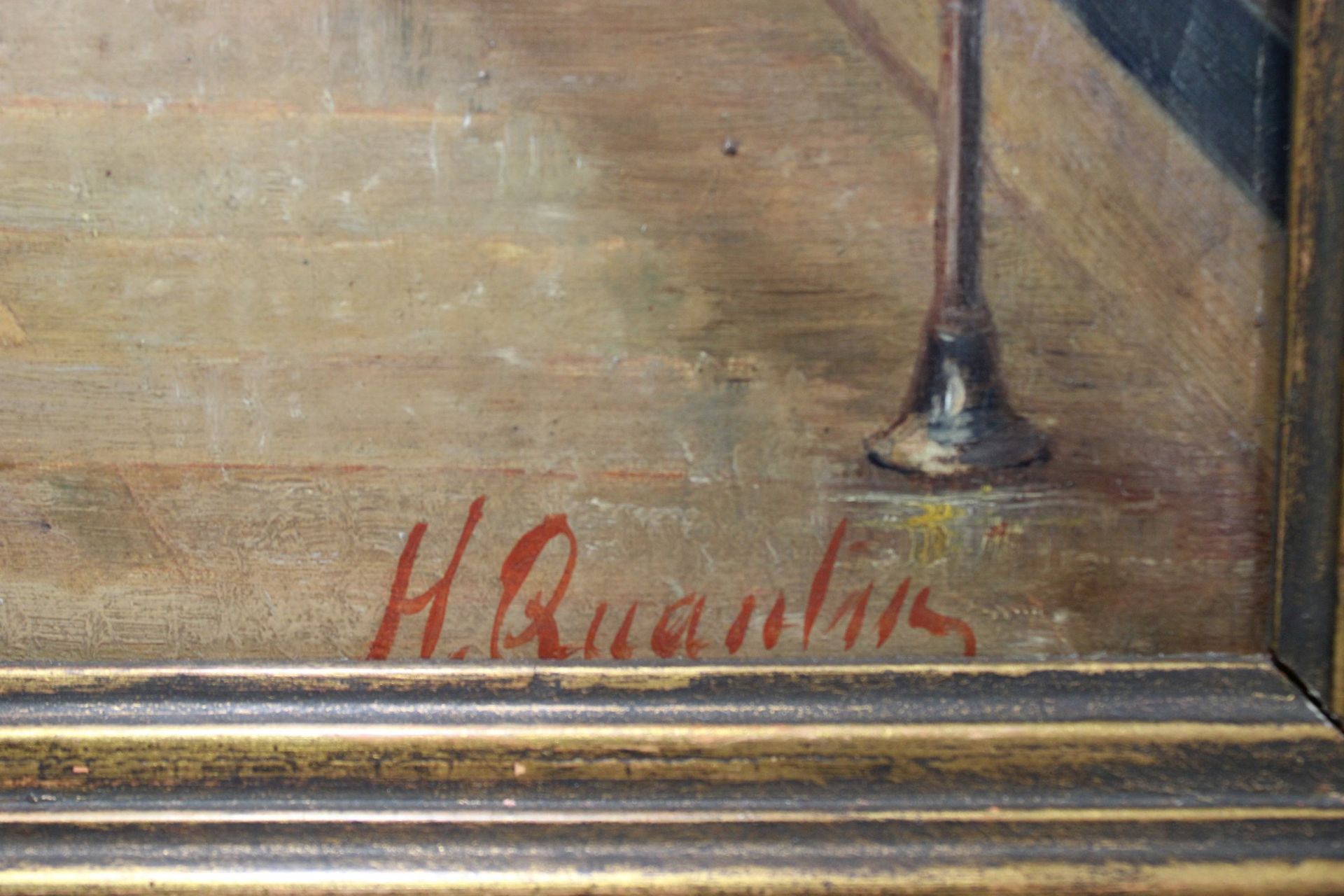 Henri Quantin (belgisch, 1865 - 1938), Innenraum des Museums, Öl auf Leinwand, unten recht signiert, - Image 2 of 3