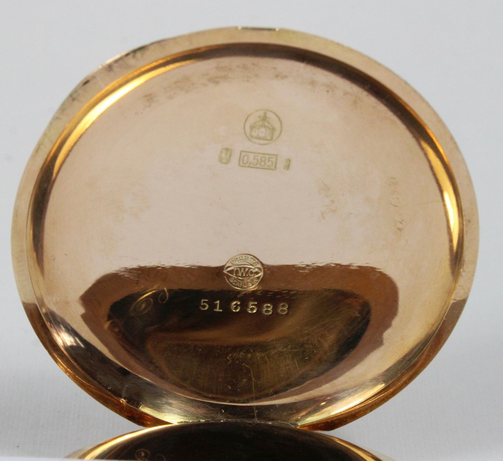 IWC (PROBUS SCAFUSIA) Herrentaschenuhr, 585er Gold, Reichsgoldstempel, Modellnummer: 516588, Gewich - Bild 7 aus 7