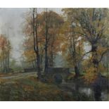 Louis Wöhner (deutsch, 1888 - 1958), Landschaft, Öl auf Leinwand, unten rechts signiert, Maße: 65 x