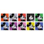 Andy Warhol (amerikanisch, 1928-1987), Mickey Maus 10 St., Offset Lithographie, in der Platte signi
