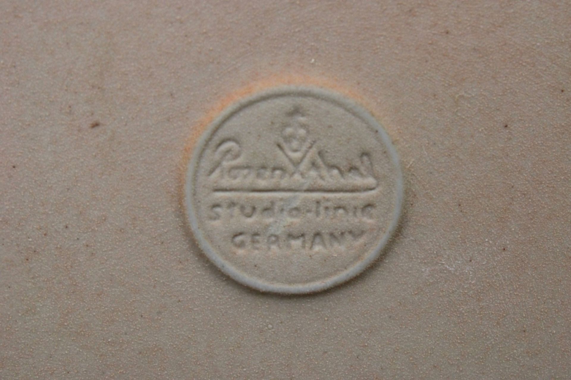 Keramikvase, Rosenthal, um 1980,  H.: 17,5 cm, Dm.: 22 cm. Guter, altersbedingter Zustand. - Bild 3 aus 3