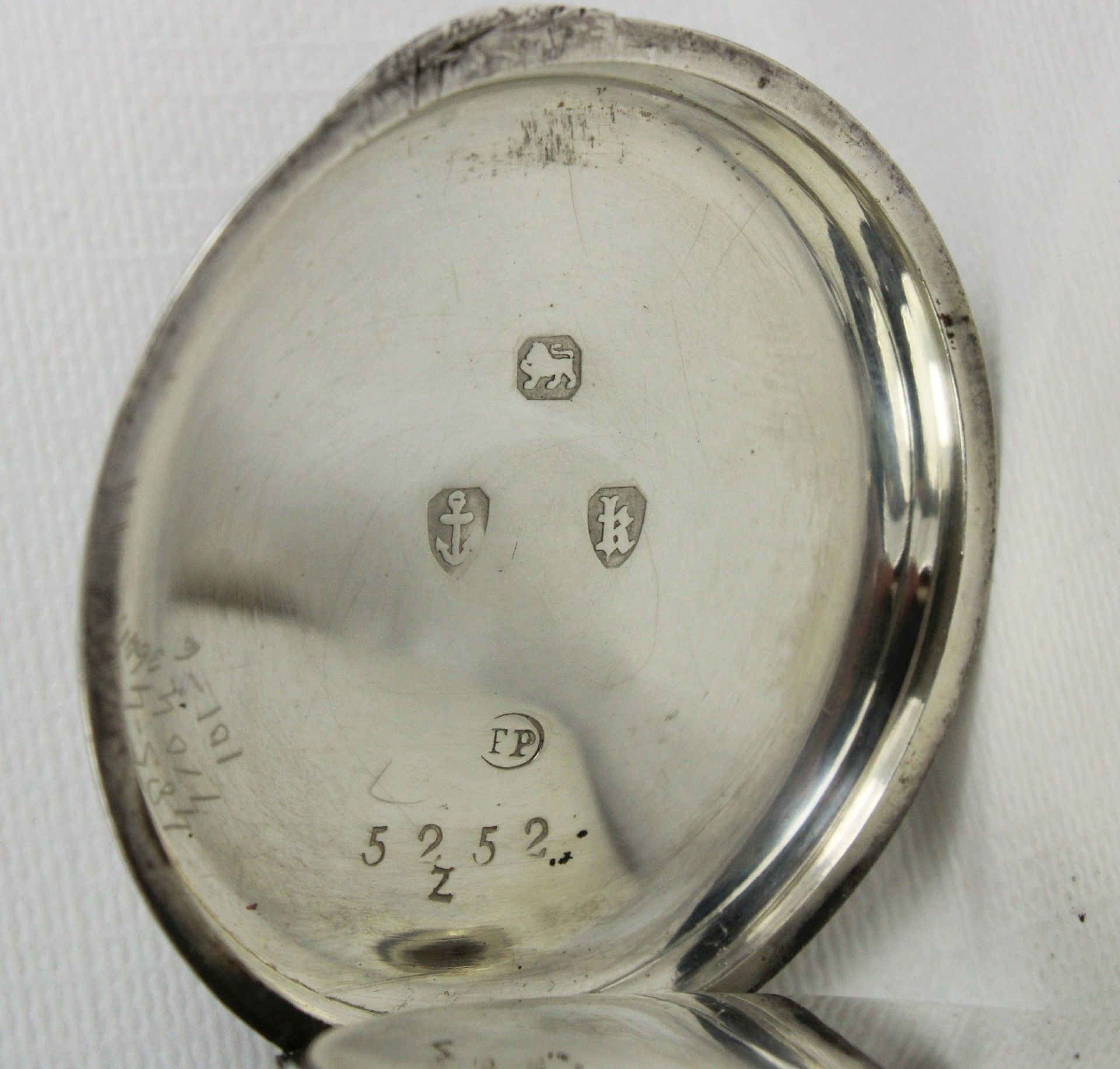Silberne Damenuhr, England, schreitender Löwe, Stadtmarke: Birmingham. Guter Zustand, Uhr läuft, Ha - Bild 4 aus 4