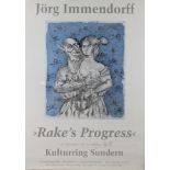 Jörg Immendorff (deutsch, 1945 - 2007), Rakes Progress, Plakat, signiert und datiert (19)97, Maße: