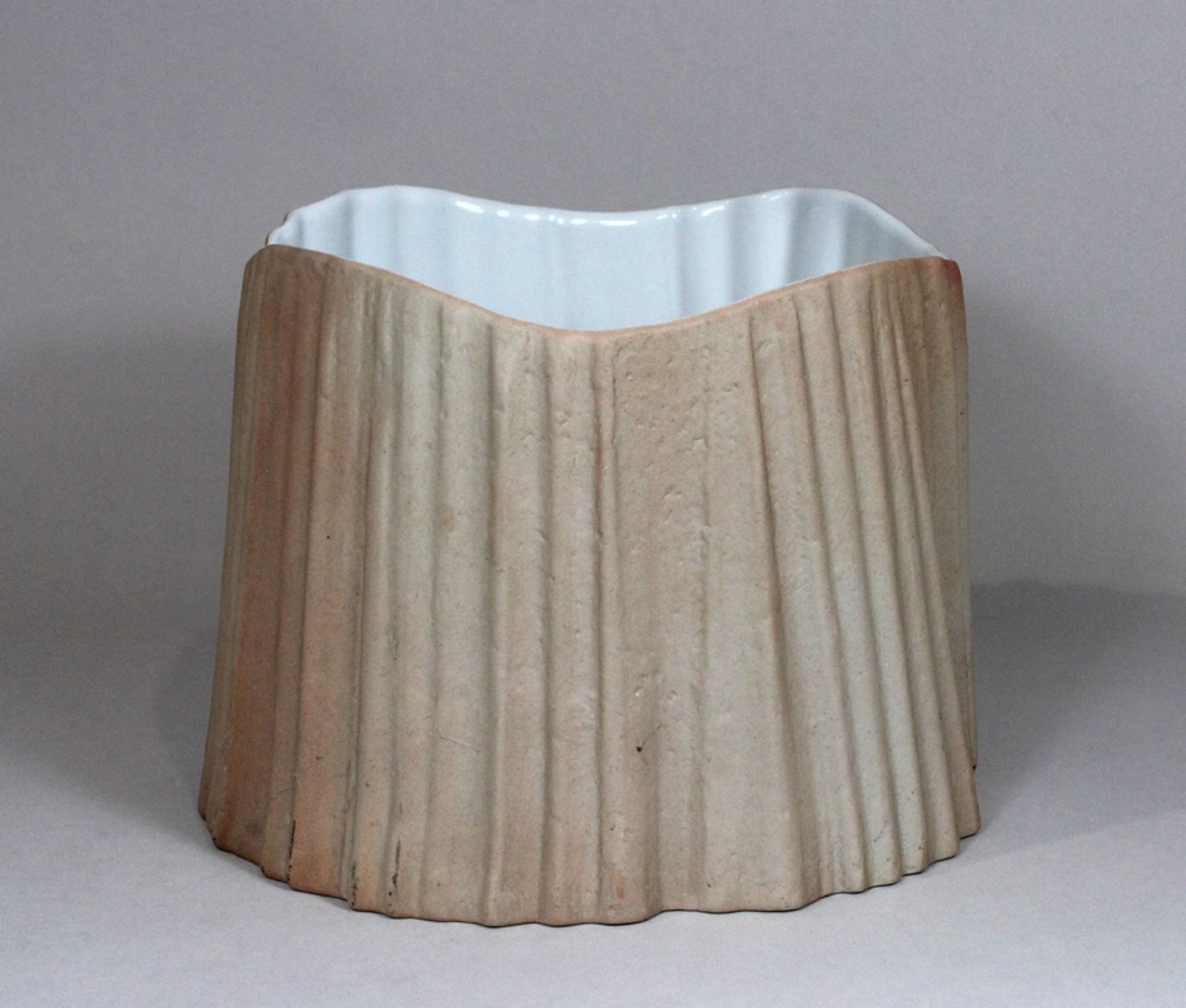 Keramikvase, Rosenthal, um 1980,  H.: 17,5 cm, Dm.: 22 cm. Guter, altersbedingter Zustand. - Bild 2 aus 3