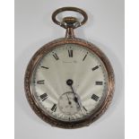 Silberne Herrentaschenuhr, 800er Silber, Punze: Halbmond und Krone, System Breguet, Modellnummer: 2