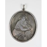 Anhänger, Silber, Darstellung: Madame Vigée-Le Brun et sa fille von Elisabeth-Louise Vigée Le Brun