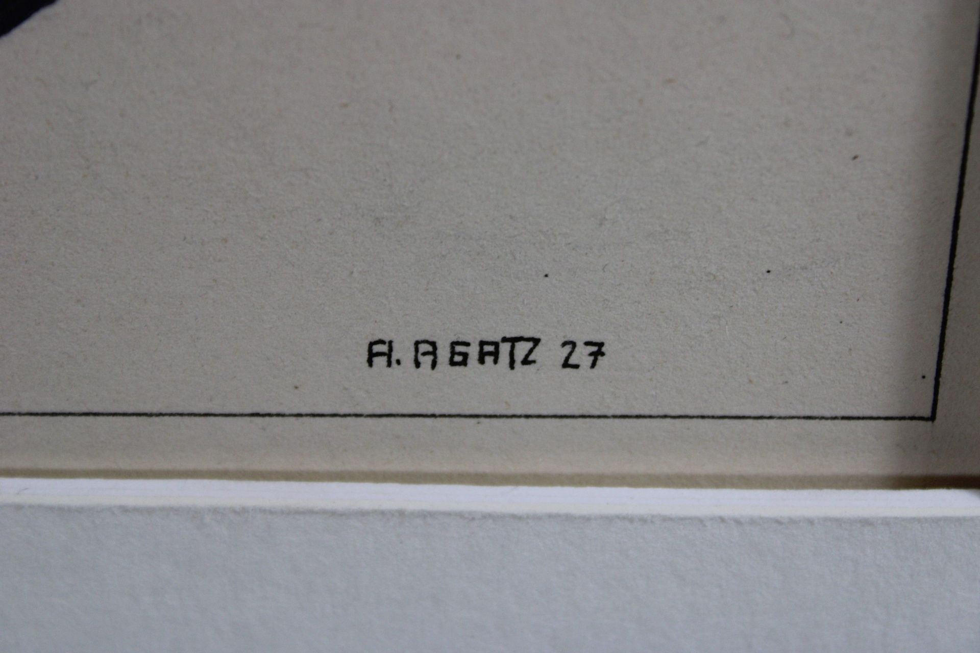 August Agatz (1904 - 1945), Abstrakte Komposition, 1927, Collage, unten rechts signiert und datiert - Image 3 of 4