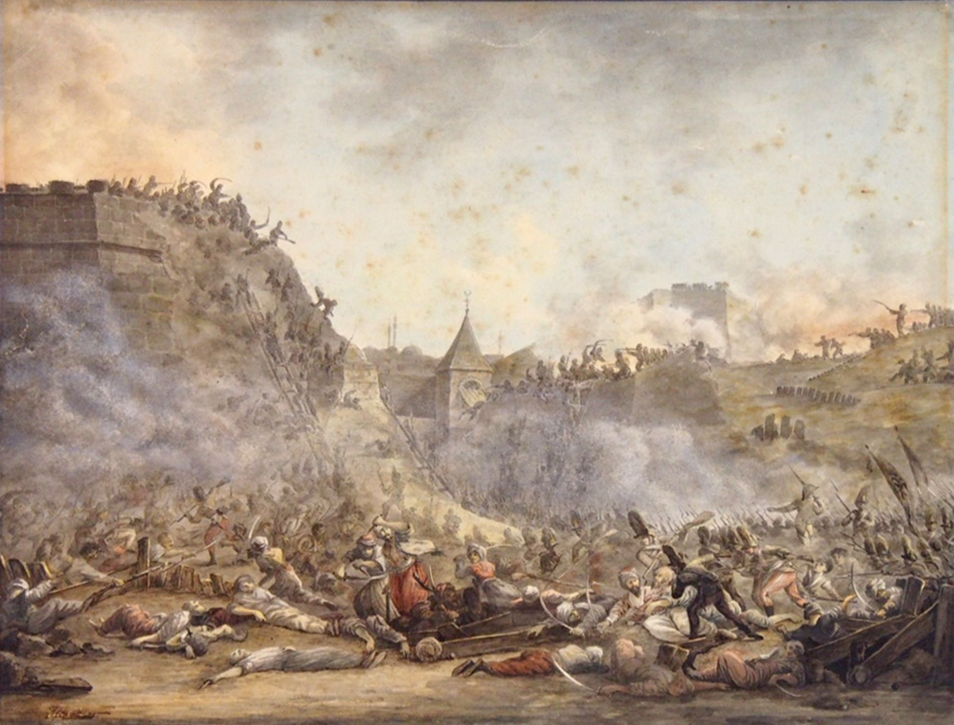 FRANZÖSISCHER MEISTER: Schlacht napoleonischer Truppen gegen die Mameluken vor Kairo - Bild 2 aus 2