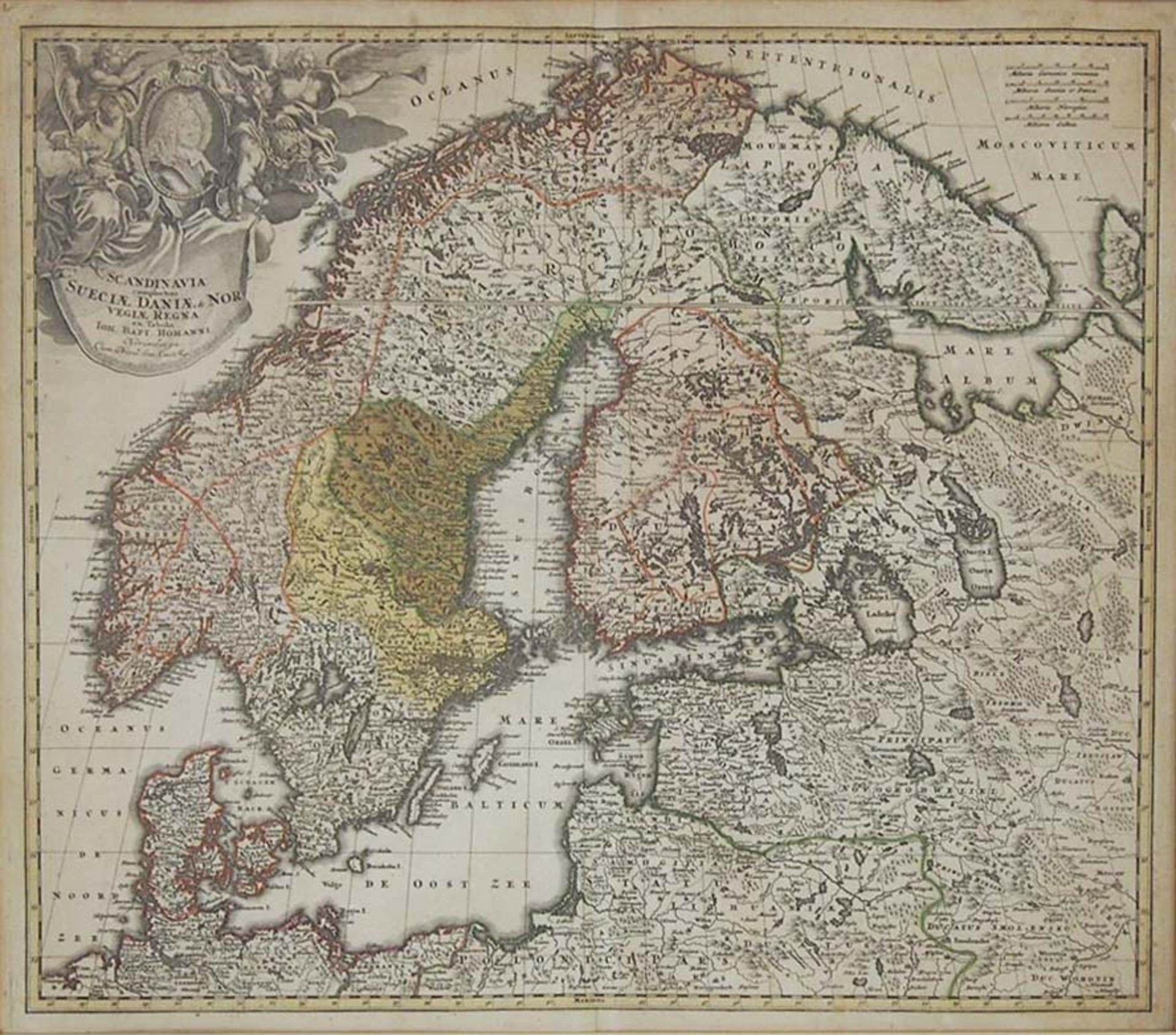 HOMANN, Johann Baptist: Scandinavia complectens Sueciae, Daniae & Norwegiae - Bild 2 aus 2