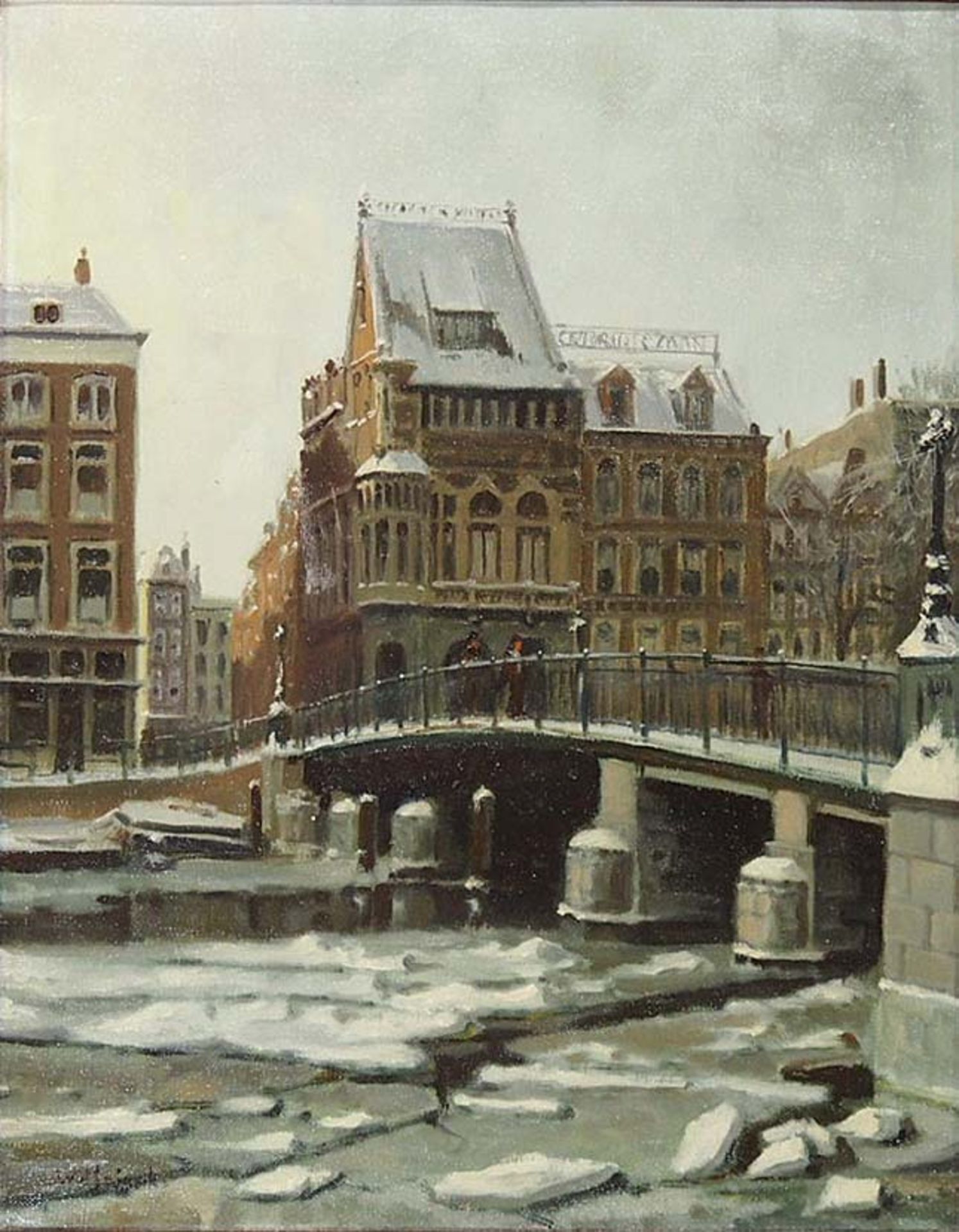 HEINECKE, Wilhelmus Hendrikus: Gracht in Amsterdam - Bild 2 aus 2