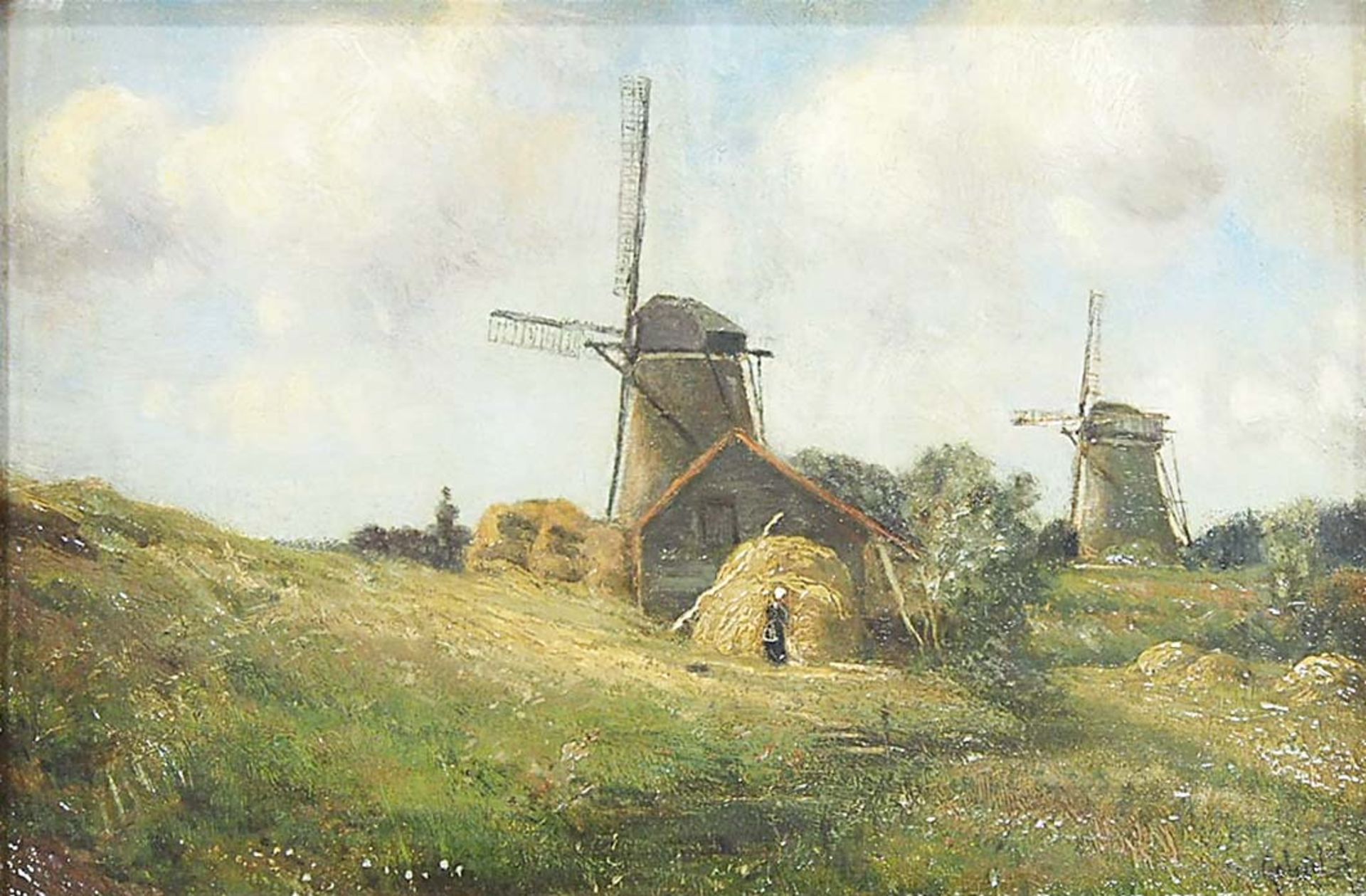 GABRIEL, Paul Joseph Constantin: Holländische Landschaft mit Windmühlen - Image 2 of 2