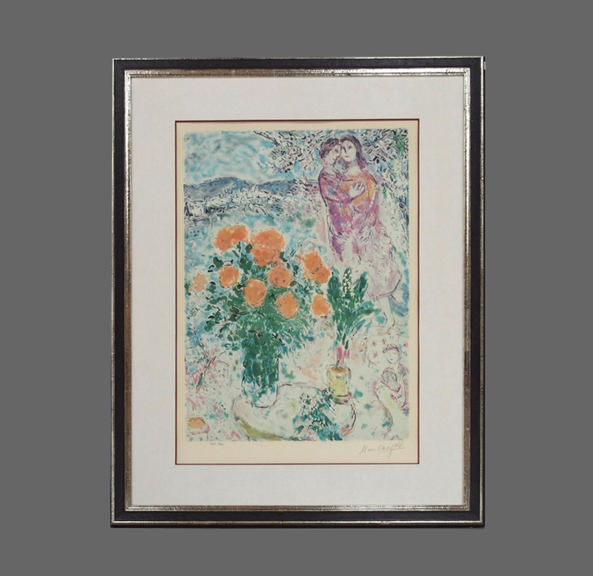 CHAGALL, Marc: Rotes Bouquet Maiglöckchen