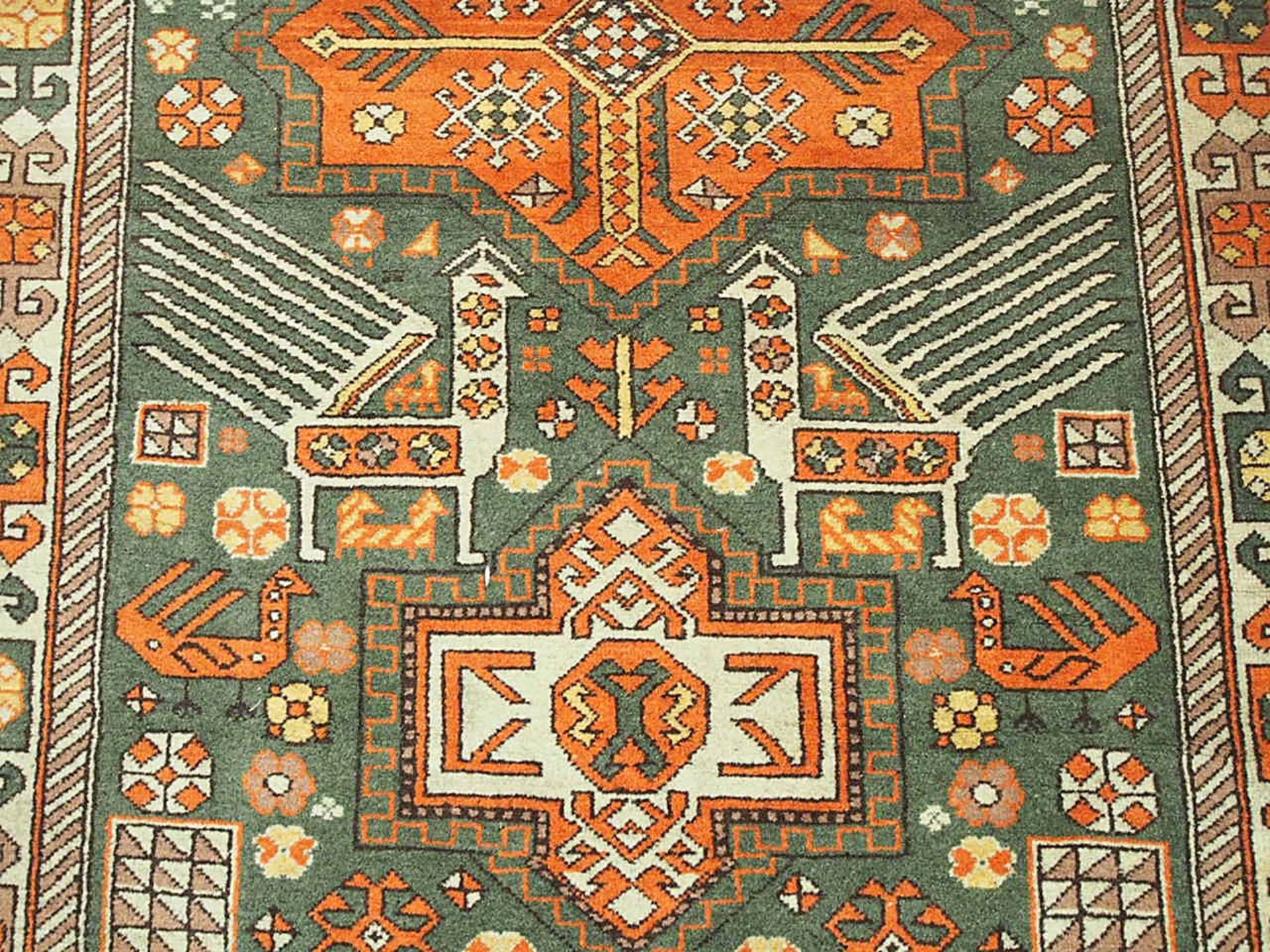 2 Teppiche Azerbaidschan, 158 x 102 cm, 146 x 100 cm, Zustand C, 20. Jahrhundert - Bild 3 aus 3