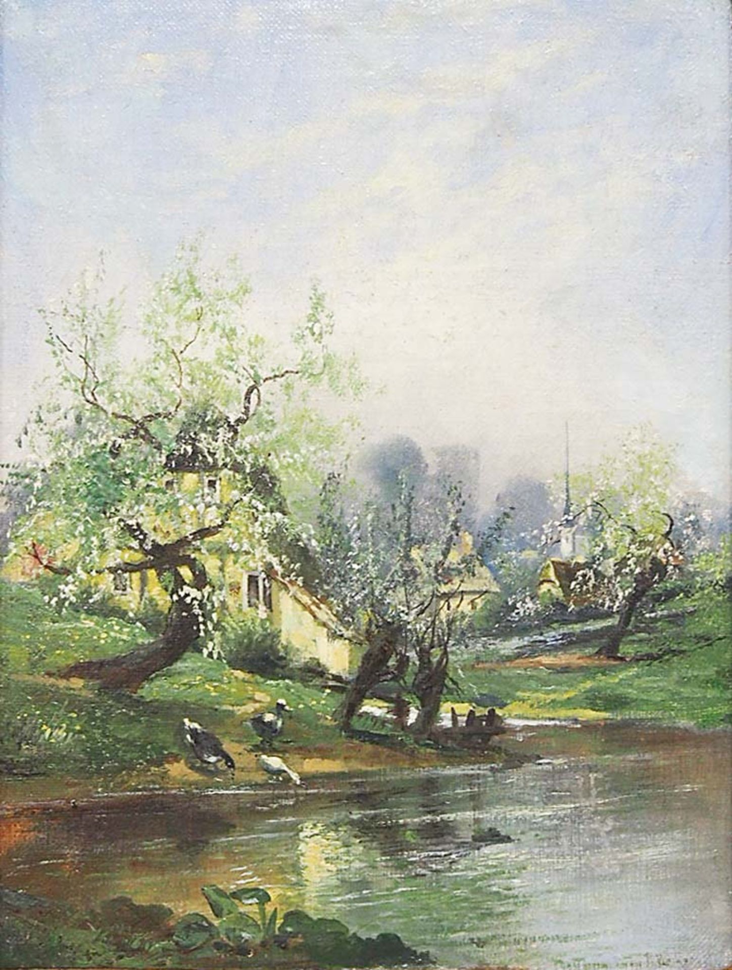 RECKER, Heinrich: Frühlingslandschaft - Image 2 of 2