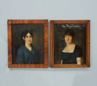 DEUTSCHER MEISTER: Paar Portraits von Töchtern Johann Eberhard von Wächters