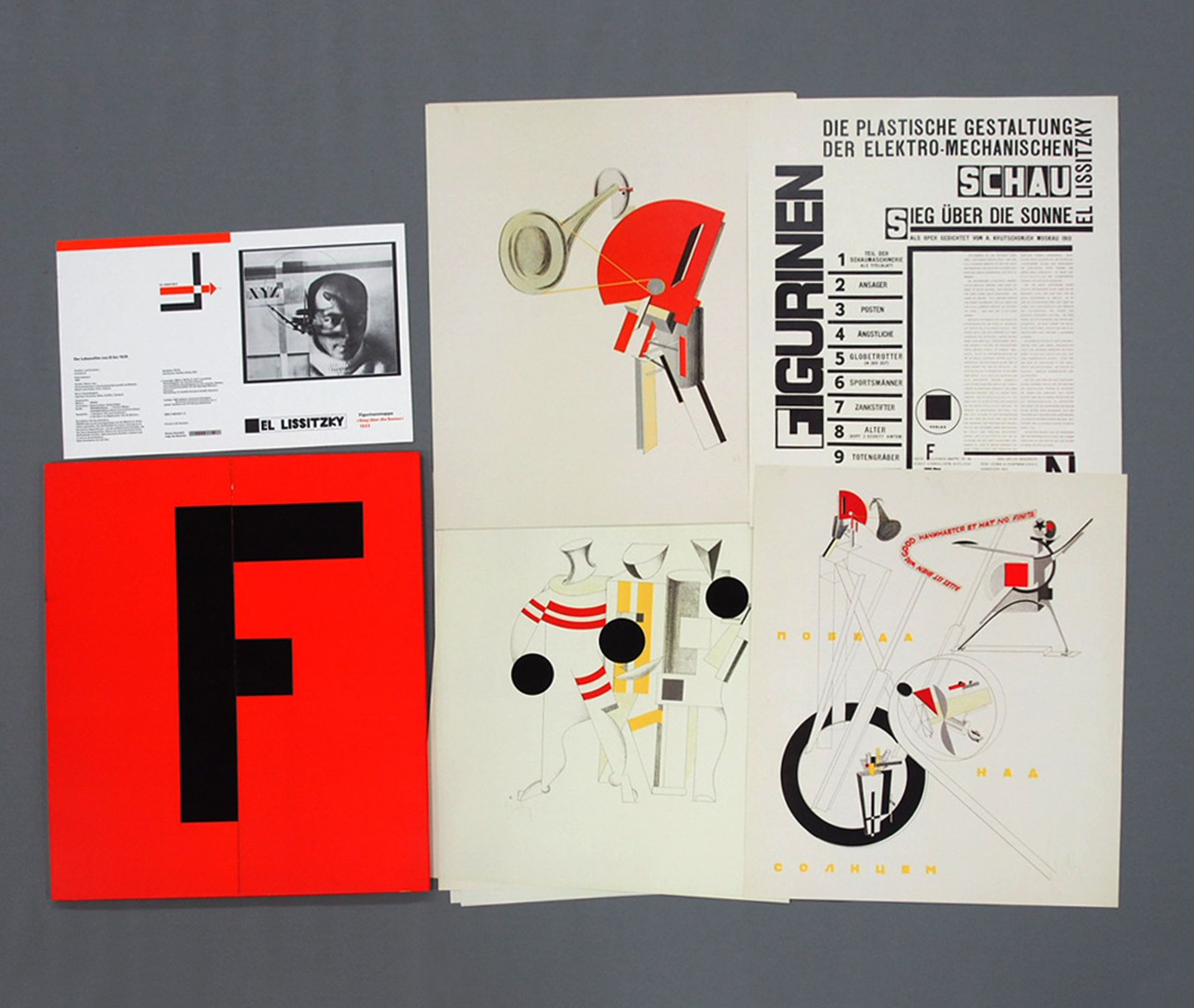 LISSITZKY, El: Figurinenmappe Sieg über die Sonne