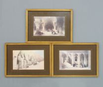 ROBERTS, David: Abu Simbel / Tempel von Esna / Krypta der Grabeskirche in Jerusalem