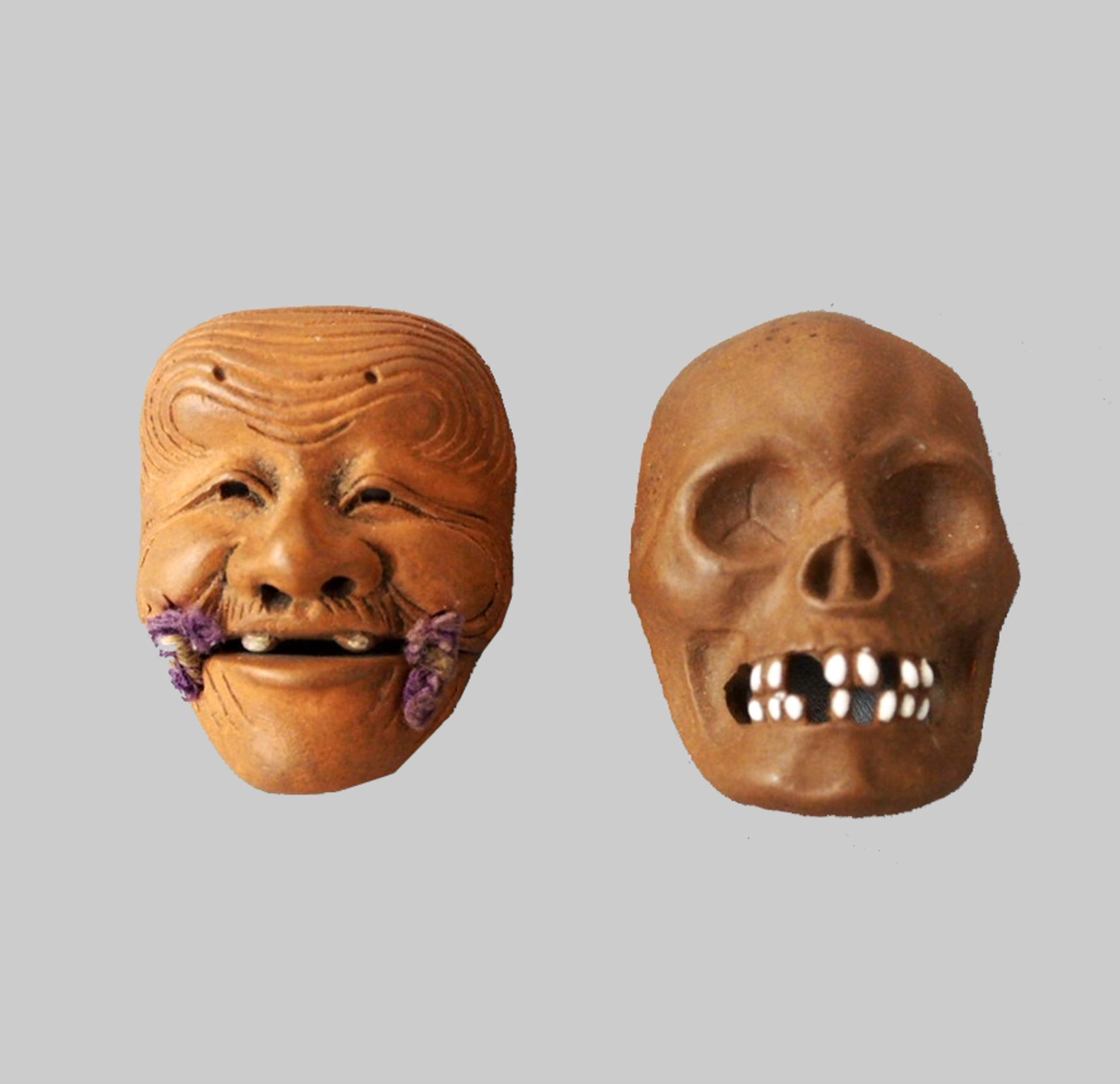 Zwei Masken-Netsuke - Image 3 of 3