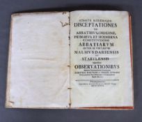 RODERIQUE, Jean Ignace: Diceptationes de abbatibus...Malmudariensis et Stabulensis
