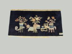Teppich China (Pao Tao), um 1920, 80 x 160 cm, Zustand B