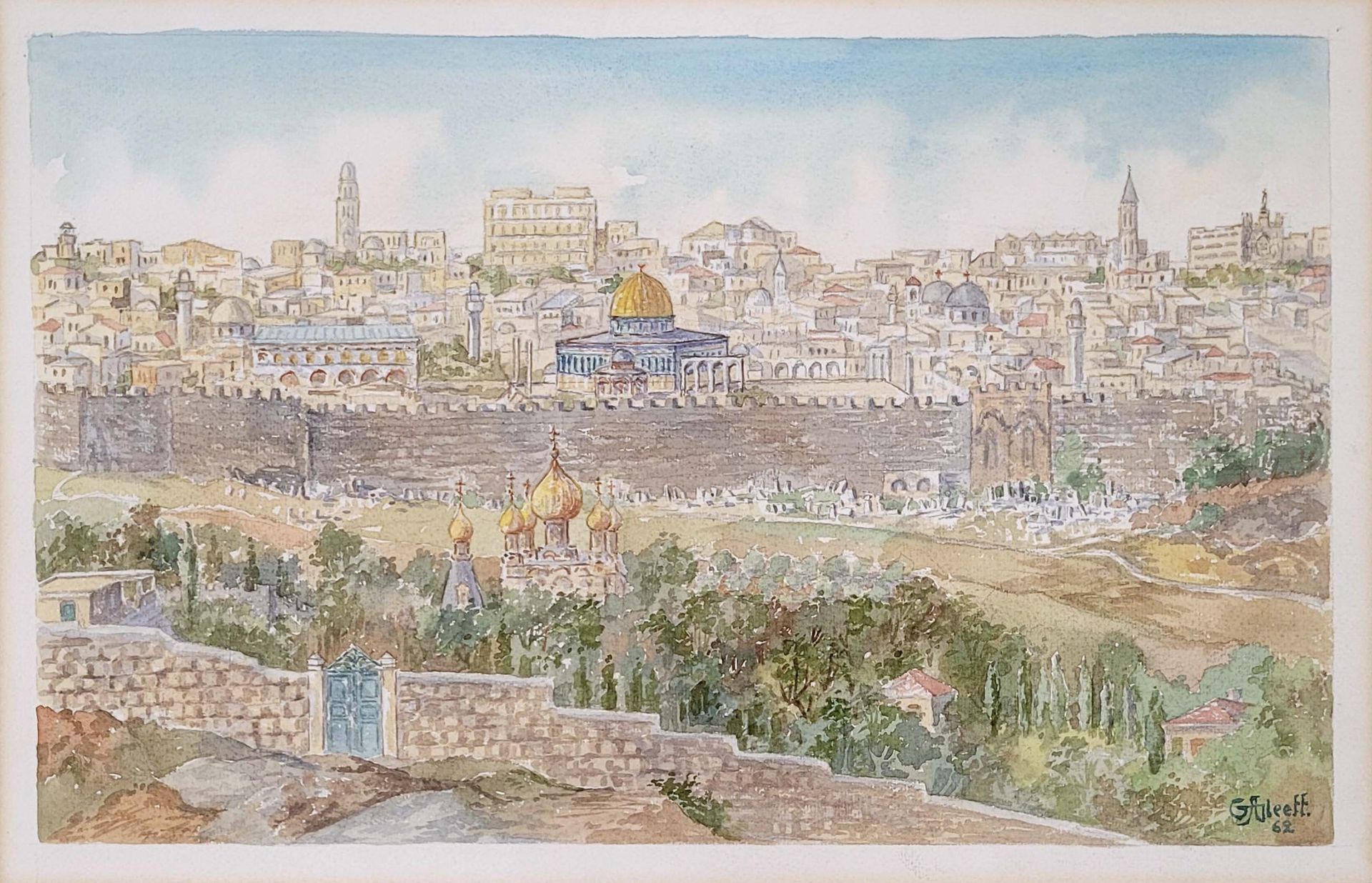 ALEEF, George: Ansicht von Jerusalem - Bild 2 aus 2