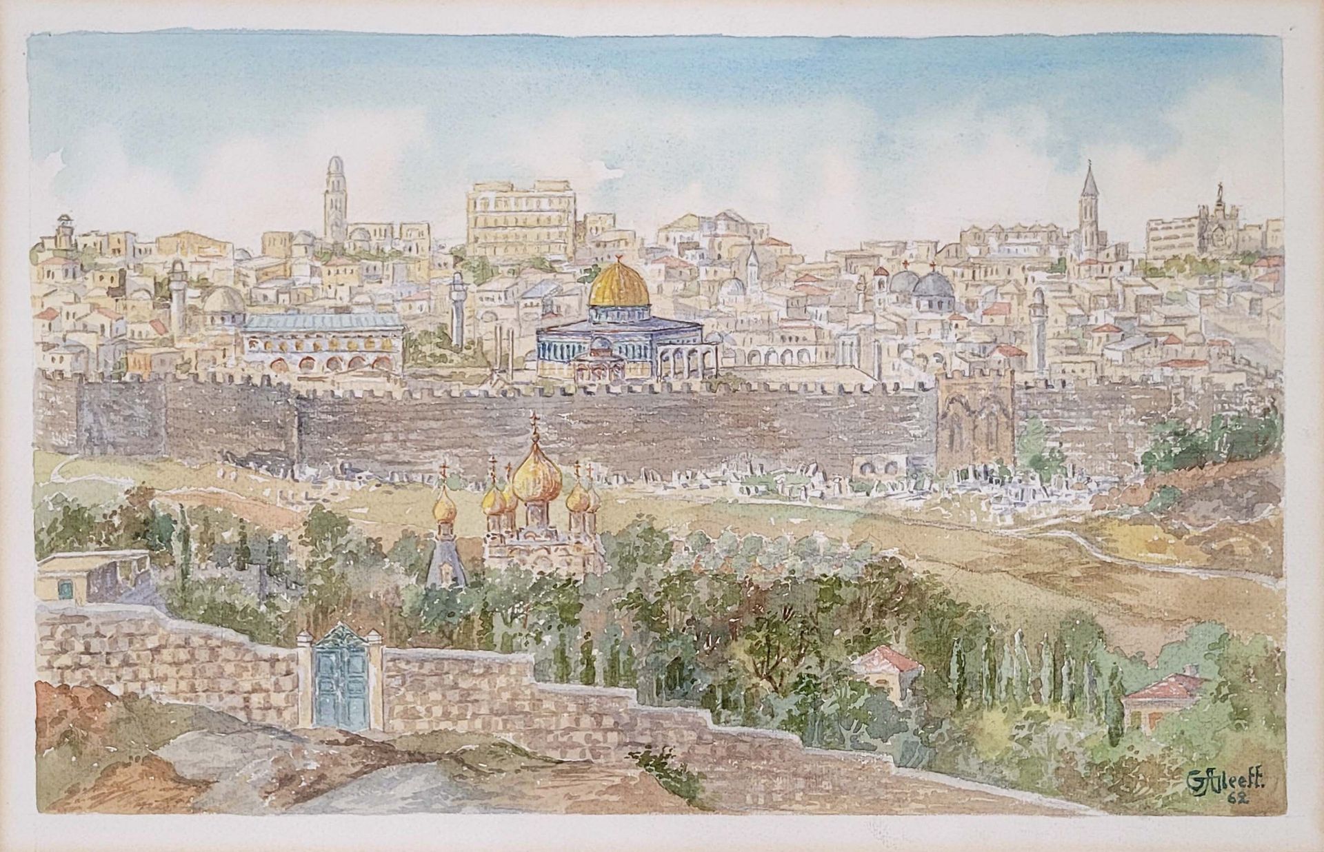 ALEEF, George: Ansicht von Jerusalem - Image 2 of 2