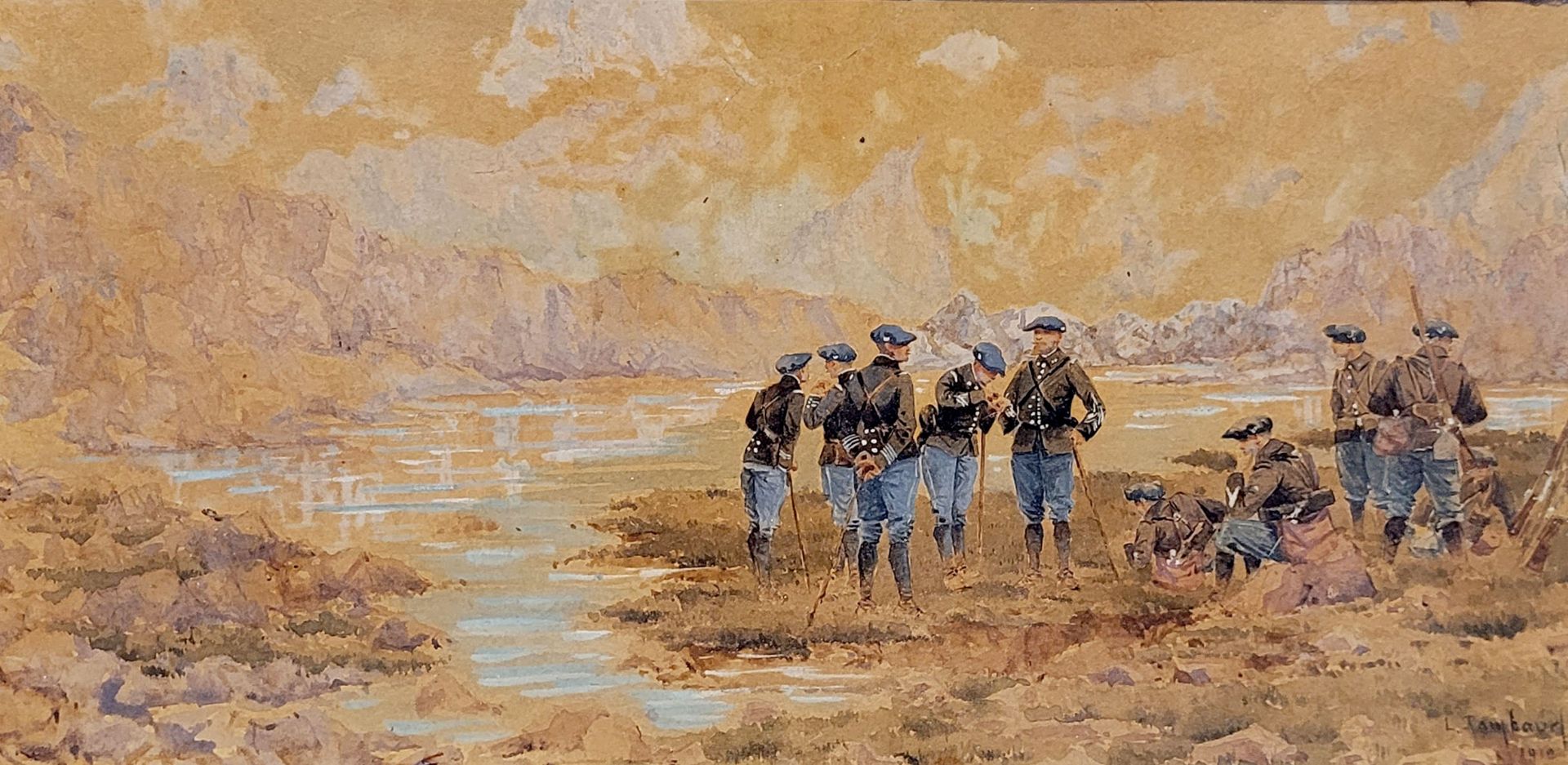 RAMBAUD, Louis: Soldaten am Flussufer - Bild 2 aus 2