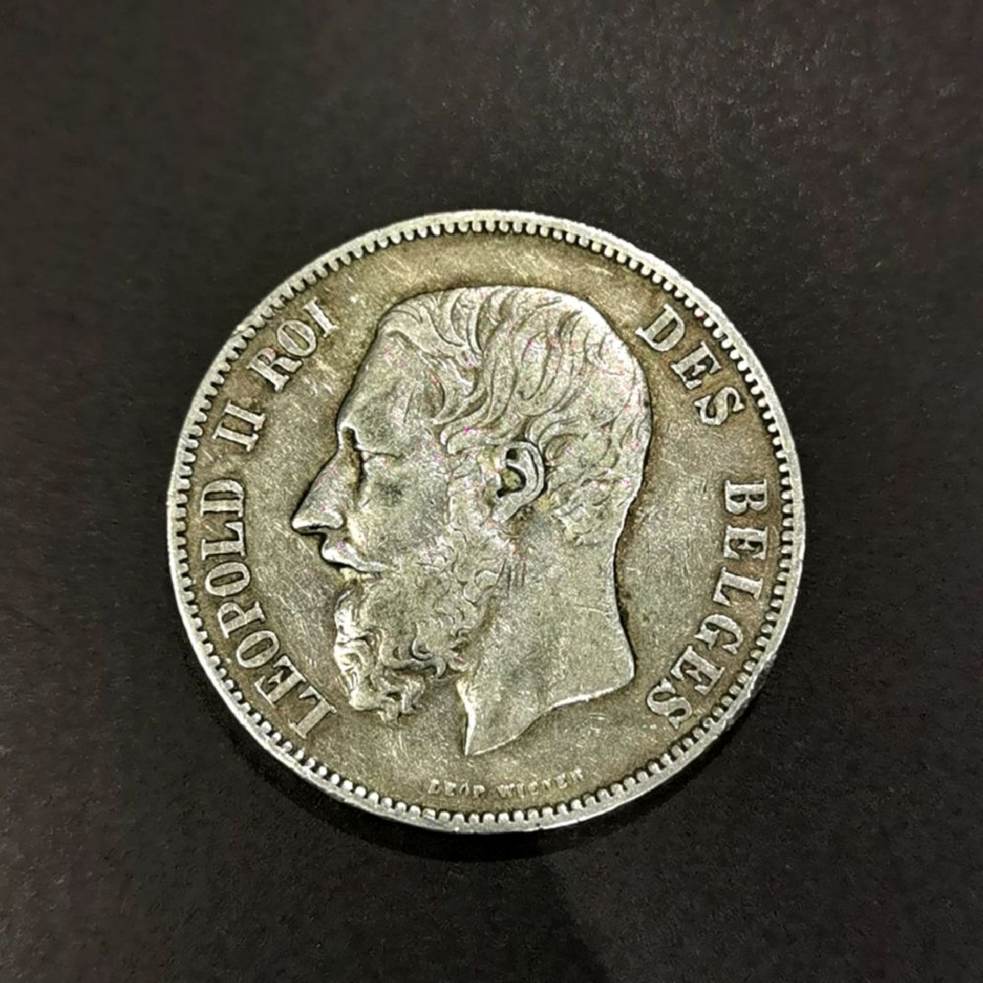 5 Francs 1874 - Belgium Leopold II.
