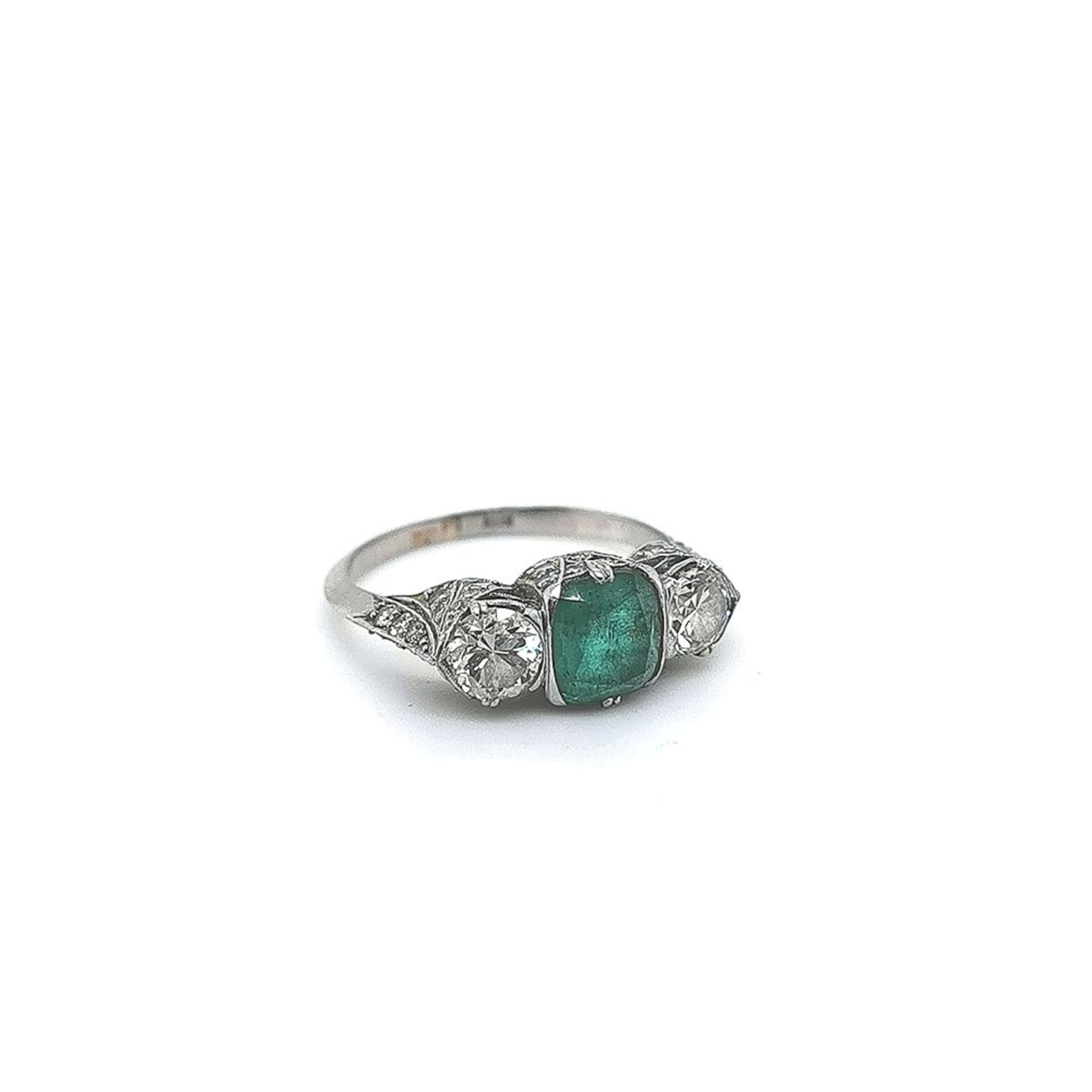 Smaragd-Ring, Platin 3,8
