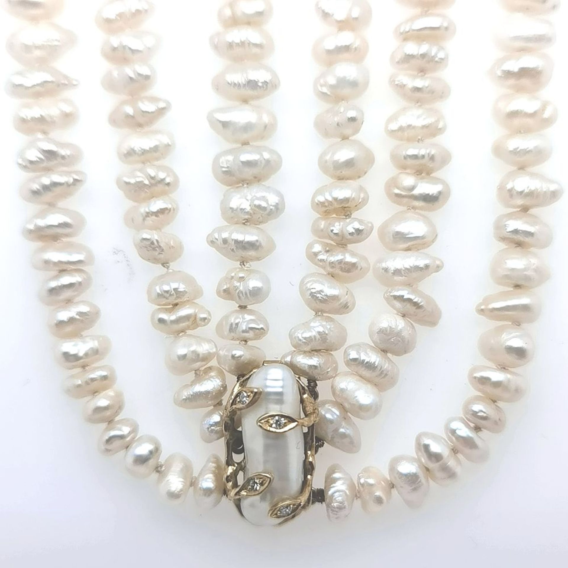 Perlen-Kette, 585 GG 84 Gramm Länge: