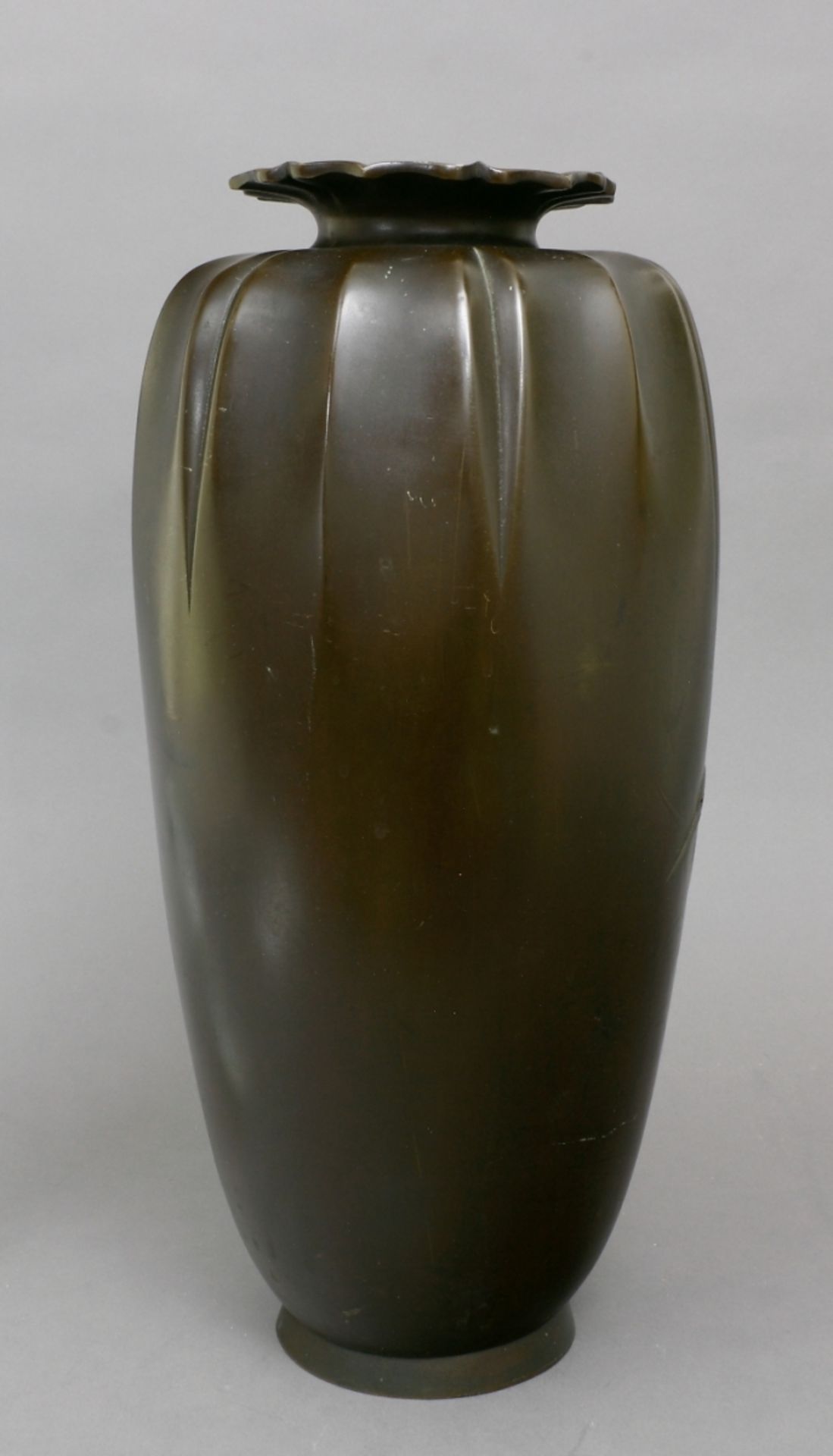 Japan, Vase, Bronze, spätes 19. Jh. - Bild 2 aus 3