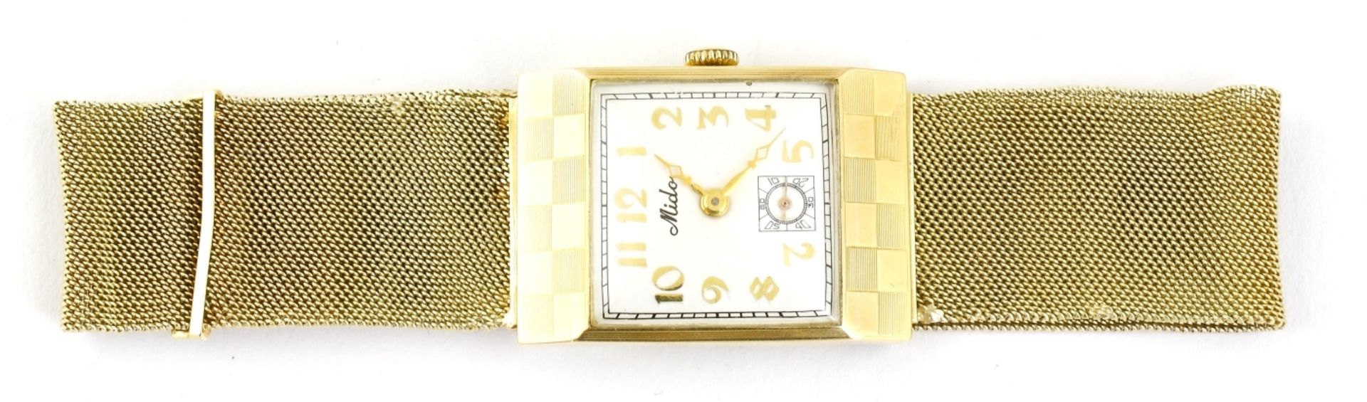 Uhr, Armbanduhr, 750er/585er GG., Mido