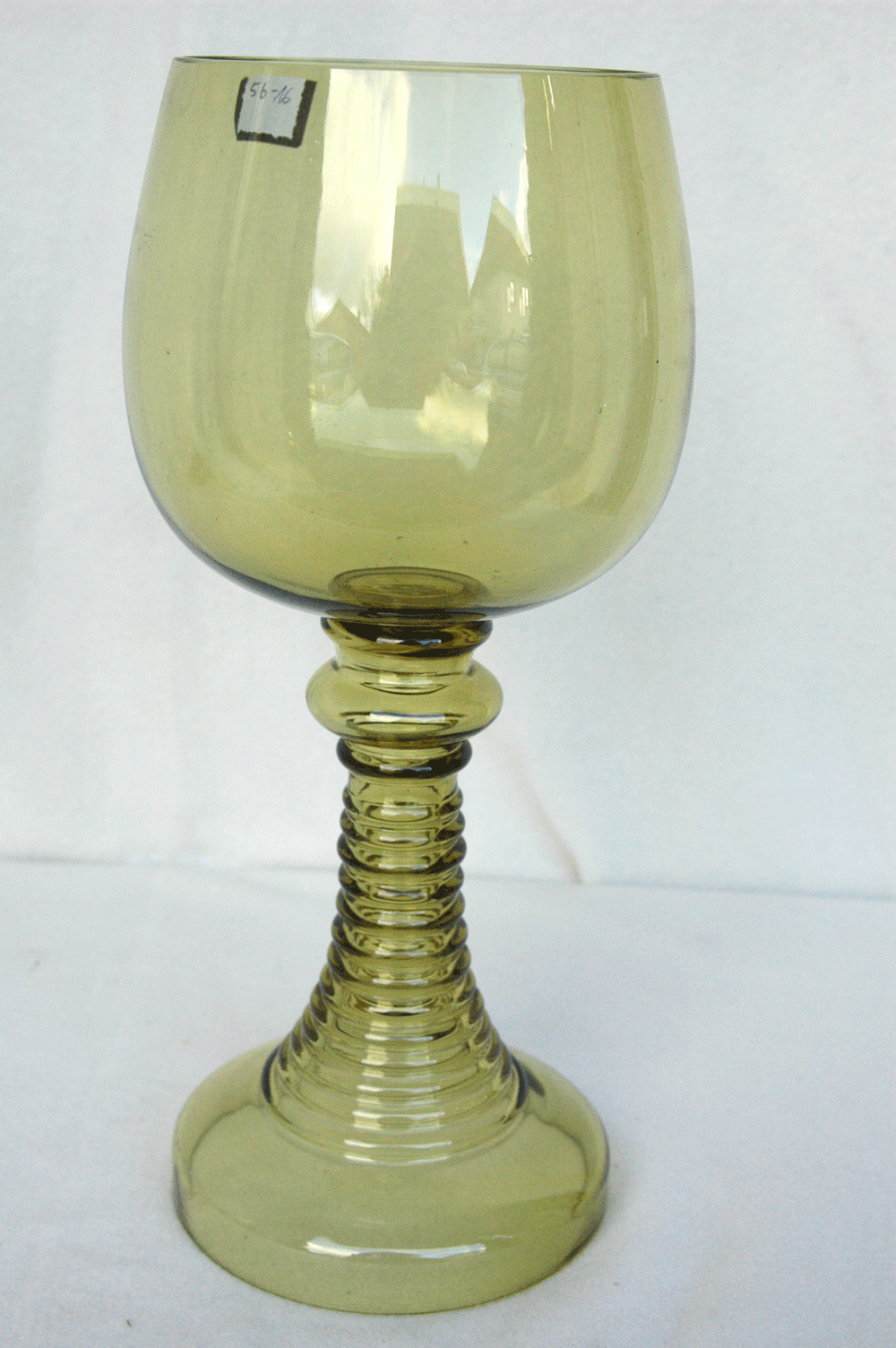 Großes Pokalglas, grün, h= 30 cm