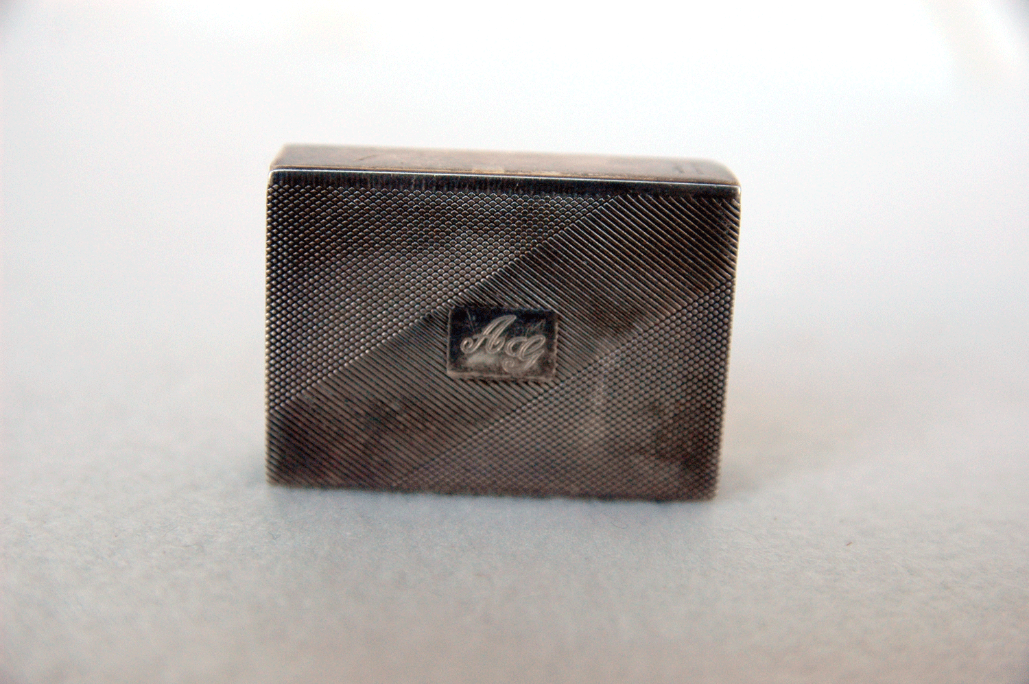 Streichholzschachtelhalter, 800/- Silber, Monogramm AG, Greggio (Rino Greggio, Italien) - Bild 3 aus 4