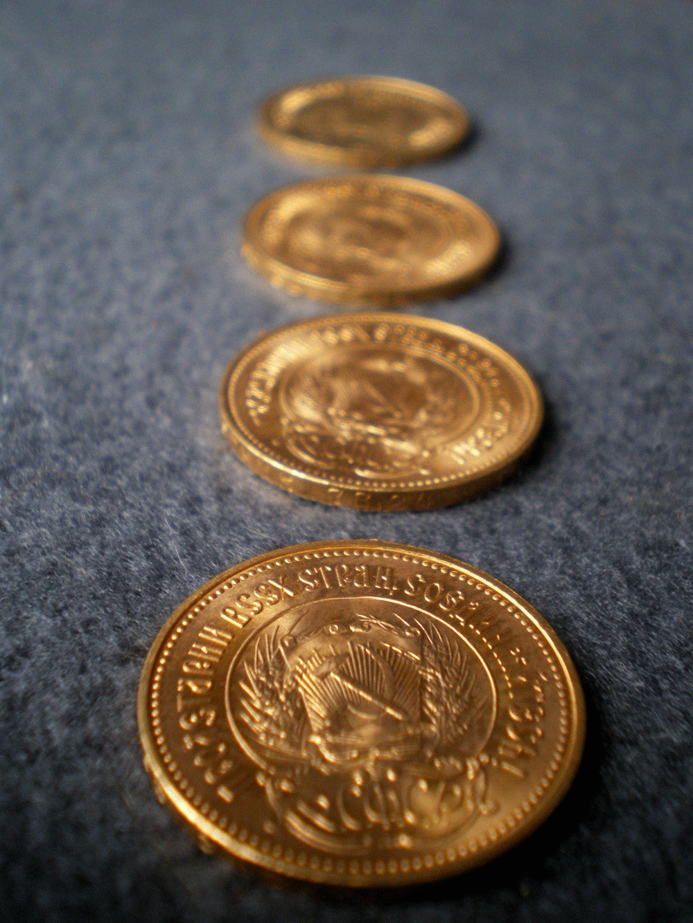 4 russische Münzen, 10 Rubel 1978, 1976, 1976,1976, 8,6 g - Bild 3 aus 3