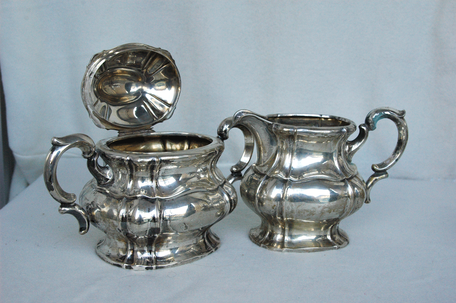 Kaffeekanne, Teekanne, Rahmservice, 835/- Silber, 1670 g - Bild 4 aus 7