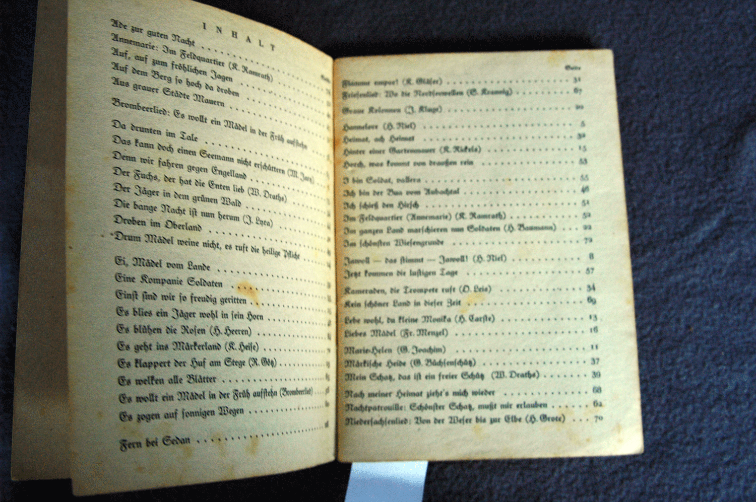 Das zweite neue Soldaten Liederbuch, Textbuch mit Melodien, 2 stimmig, Heft II, RM 0,30, 74 S. - Bild 2 aus 2