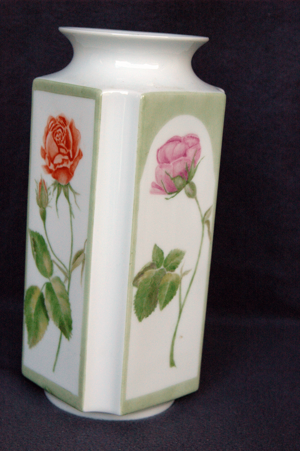 Vase, Rosenthal classic, Rosendekor, h= 24 cm