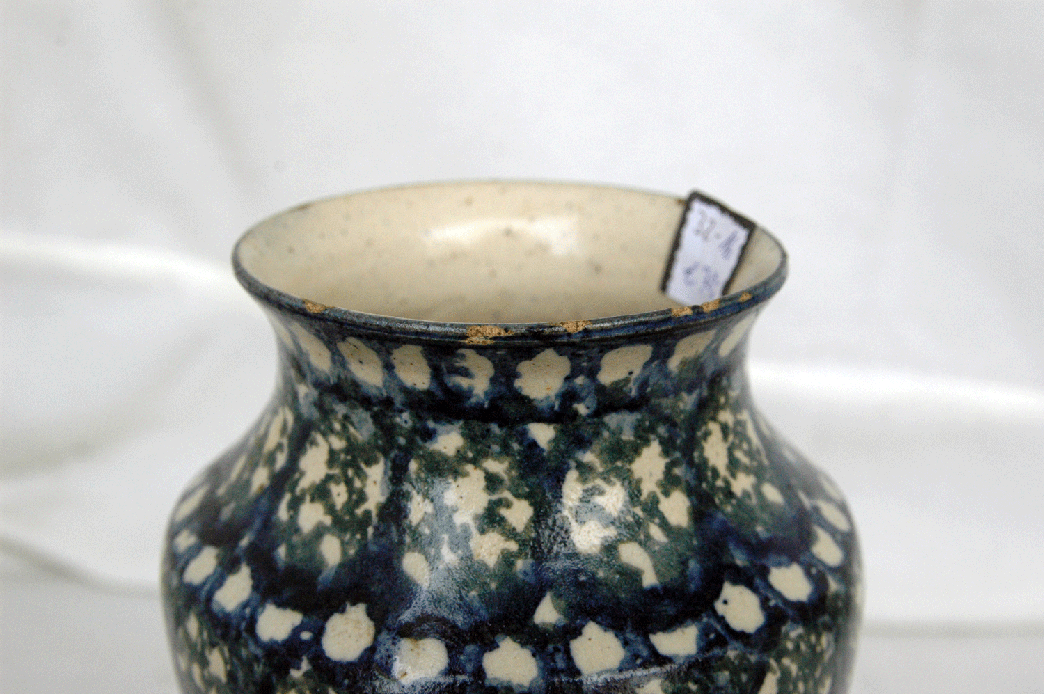 Bunzlauer Vase, h= 21 cm, dunkelblau grün - Image 2 of 4