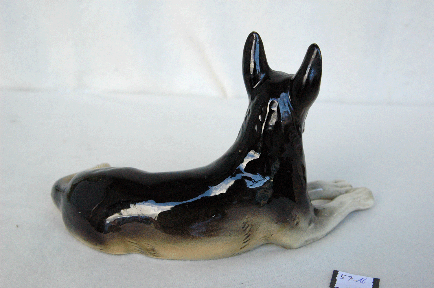 Figur, liegender Schäferhund, l= 20 cm - Bild 2 aus 4